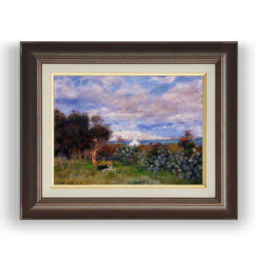 額縁外寸サイズ ---------------------------------------------- ゴールドC/シルバーC 481×391mm ブラウンB 461×370mm ベーシック 479×389mm クラシックゴールド/クラシックシルバー 475×385mm ---------------------------------------------- 付属品：吊り紐、吊り金具（額側）、表面ガラス/アクリル板 ※一部在庫商品は早期出荷可能の場合がございます。 お急ぎに際は別途Eメールにてお問い合わせください。 お問い合わせメールアドレス 　shopmaster@artrest.jp 留意事項 ・ラッピング包装希望の場合は次々画面注文備考欄に記載ください。 ・直筆仕上げ商品のため色彩が若干異なる場合がございますので 予めご了承くださいませ。 絵画 販売 インテリア 油絵 油彩 壁掛け 複製画 風景画 ゴッホ モネ ルノワール その他 静物画 肖像画 アート プレゼント 開業祝い 退職祝い 新築祝い 玄関 リビングアート 風水 縁起 フレーム 贈り物ルノワール アルジェの海