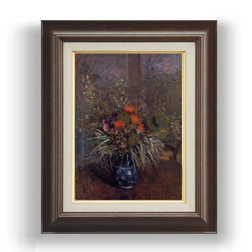 樂天商城 - 【油絵 直筆仕上げ】シスレー 花と花瓶 F4 【額入り】 絵画 販売 4号 油彩 風景画 461×370mm 複製画 送料無料 プレゼント ギフト 開店祝い 開業祝い 退職祝い 新築祝い リビング 玄関 モダン 壁掛け