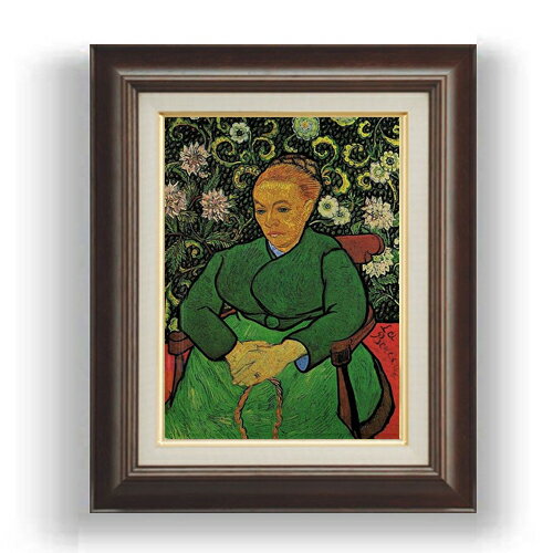 Rakuten - 【油絵 直筆仕上げ】ゴッホ ルーラン夫人ゆりかごを揺らす女 F4 【額入り】 絵画 販売 4号 油彩 人物画 461×370mm 複製画 送料無料 プレゼント ギフト 開店祝い 開業祝い 退職祝い 新築祝い リビング 玄関 モダン 壁掛け