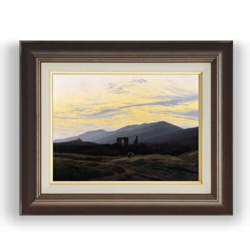Rakuten - 【油絵 直筆仕上げ】フリードリヒ Ruin of Eldena in the Giant Mountains F4 【額入り】 絵画 販売 4号 油彩 人物画 461×370mm 複製画 送料無料 プレゼント ギフト 開店祝い 開業祝い 退職祝い 新築祝い リビング 玄関 モダン 壁掛け