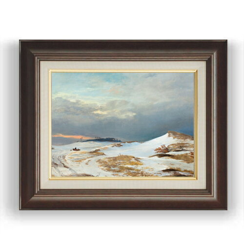 Rakuten - 【油絵 直筆仕上げ】ルンドビー Winter Landscape F4 【額入り】 絵画 販売 4号 油彩 人物画 461×370mm 複製画 送料無料 プレゼント ギフト 開店祝い 開業祝い 退職祝い 新築祝い リビング 玄関 モダン 壁掛け