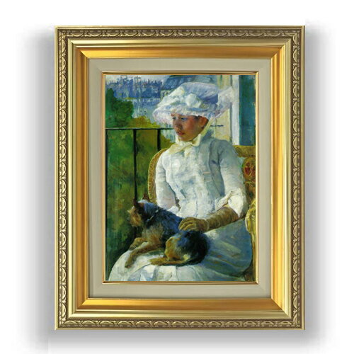 【油絵 直筆仕上げ】メアリー・カサット young girl at a window F4 【額入り】 絵画 販売 4号 油彩 人物画 477×387mm 複製画 送料無料 プレゼント ギフト 開店祝い 開業祝い 退職祝い 新築祝い リビング 玄関 モダン 壁掛け