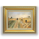 【油絵 直筆仕上げ】ルノワール The Harvesters F4 【額入り】 絵画 販売 4号 油彩 風景画 477×387mm 複製画 送料無料 プレゼント...