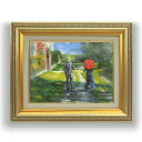 【油絵 直筆仕上げ】カイユボット ライジングロード F4 【額入り】 絵画 販売 4号 油彩 風景画 477×387mm 複製画 送料無料 プレゼント ギフト ...