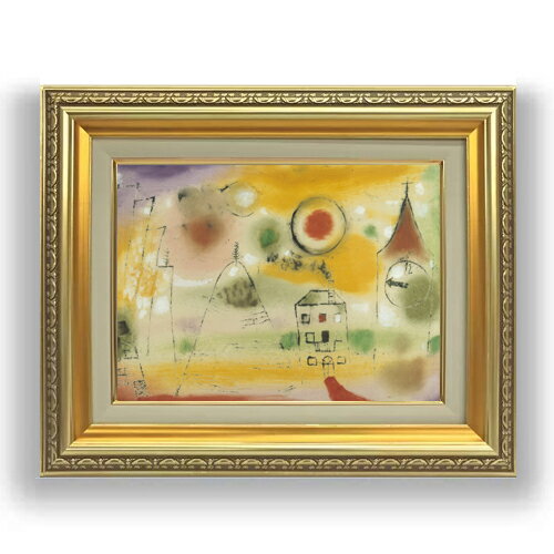 【油絵 直筆仕上げ】パウル クレー WinterDay,Shortly before Noon F4 【額入り】 絵画 販売 4号 油彩 抽象画 477×387mm 複製画 送料無料 プレゼント ギフト 開店祝い 開業祝い 退職祝い 新築祝い リビング 玄関 モダン 壁掛け