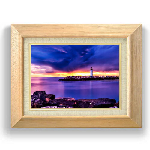 【油絵 直筆仕上げ】サンタ ・ クルスの灯台 F4サイズ 額入り 【キャンバス・額縁】 油彩 風景画 オリ..