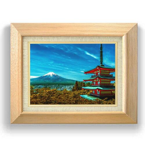 【油絵 直筆仕上げ】富士山-霊峰- F4サイズ 額入り 【キャンバス・額縁】 油彩 風景画 オリジナルイン..