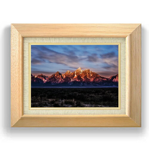 【油絵 直筆仕上げ】稜線-夜明けの効果- F4サイズ 額入り 【キャンバス・額縁】 油彩 風景画 オリジナ..