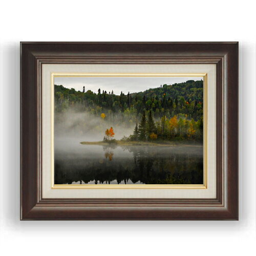 【油絵 直筆仕上げ】アヴェルラーク、畔 F4サイズ 額入り 油彩 風景画 オリジナルインテリア絵画 風水画 461×370mm 複製画 送料無料 プ..