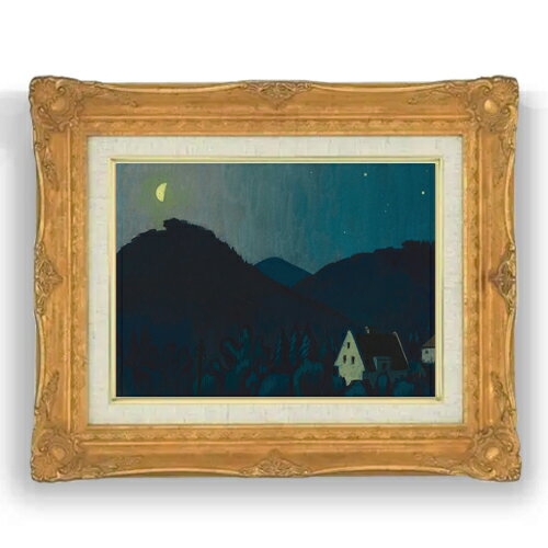 Rakuten - 【油絵 直筆仕上げ】ウィーナー ランズシャフト2 F4 【アップグレード額縁】 絵画 販売 4号 油彩 抽象画 467×377mm 複製画 送料無料