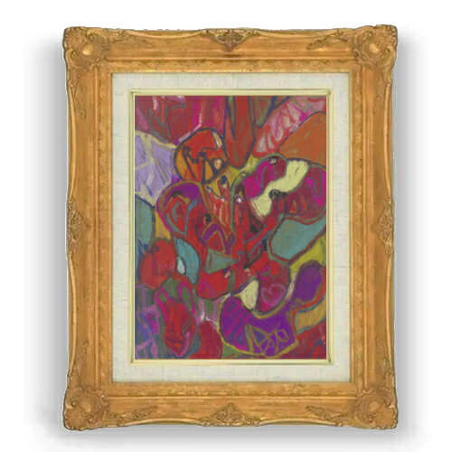 Rakuten - 【油絵 直筆仕上げ】ヘルツェル 抽象構成 F4 【アップグレード額縁】 絵画 販売 4号 油彩 抽象画 467×377mm 複製画 送料無料