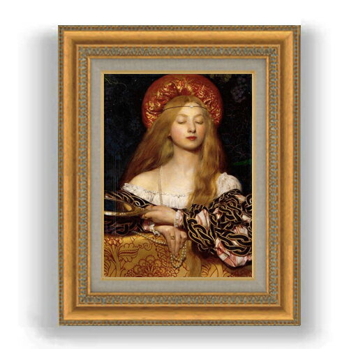 【油絵 直筆仕上げ】フランク・カドガン・クーパー 虚栄 F4 【額入り】 絵画 販売 4号 油彩 人物画 481×391mm 複製画 送料無料 プレゼント ギフ...