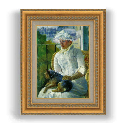 【油絵 直筆仕上げ】メアリー・カサット young girl at a window F4 【額入り】 絵画 販売 4号 油彩 人物画 481×391mm 複製画 送料無料 プレゼント ギフト 開店祝い 開業祝い 退職祝い 新築祝い リビング 玄関 モダン 壁掛け