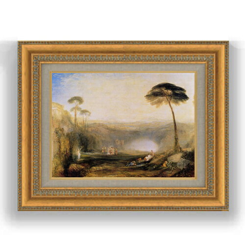 【油絵 直筆仕上げ】タ−ナー 金枝 F4 【額入り】 絵画 販売 4号 油彩 風景画 481×391mm 複製画 送料無..