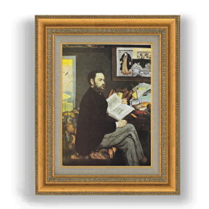 【油絵 直筆仕上げ】マネ エミール・ゾラの肖像 F4 【額入り】 絵画 販売 4号 油彩 人物画 481×391mm 複製画 送料無料 プレゼント ギフト 開店祝い 開業祝い 退職祝い 新築祝い リビング 玄関 モダン 壁掛け