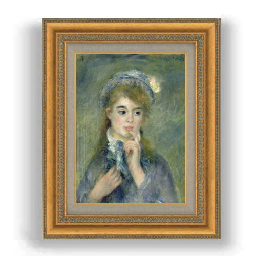 樂天商城 - 【油絵 直筆仕上げ】ルノワール 若い娘の肖像 F4 【額入り】 絵画 販売 4号 油彩 人物画 481×391mm 複製画 送料無料 プレゼント ギフト 開店祝い 開業祝い 退職祝い 新築祝い リビング 玄関 モダン 壁掛け