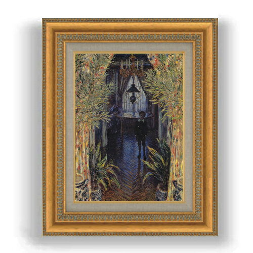 Rakuten - 【油絵 直筆仕上げ】クロード・モネ アパルトマンの一隅 F4 【額入り】 絵画 販売 4号 油彩 風景画 481×391mm 複製画 送料無料 プレゼント ギフト 開店祝い 開業祝い 退職祝い 新築祝い リビング 玄関 モダン 壁掛け