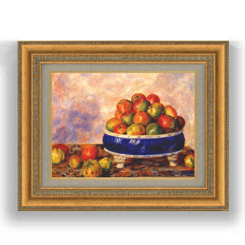 額縁外寸サイズ ---------------------------------------------- ゴールドC/シルバー 481×391mm ブラウンB 461×370mm ベーシック 479×389mm クラシックゴールド/クラシックシルバー 475×385mm ---------------------------------------------- 付属品：吊り紐、吊り金具（額側）、表面ガラス/アクリル板 ※一部在庫商品は早期出荷可能の場合がございます。 お急ぎに際は別途Eメールにてお問い合わせください。 お問い合わせメールアドレス 　shopmaster@artrest.jp 留意事項 ・ラッピング包装希望の場合は次々画面注文備考欄に記載ください。 ・直筆仕上げ商品のため色彩が若干異なる場合がございますので 予めご了承くださいませ。 絵画 販売 インテリア 油絵 油彩 壁掛け 複製画 風景画 ゴッホ モネ ルノワール その他 静物画 肖像画 アート プレゼント 開業祝い 退職祝い 新築祝い 玄関 リビングアート 風水 縁起 フレーム 贈り物ルノワール 皿のリンゴ