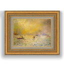 【油絵 直筆仕上げ】ルノワール 霧のベニスの風景 F4 【額入り】 絵画 販売 4号 油彩 風景画 481×391mm 複製画 送料無料 プレゼント ギフト 開店祝い 開業祝い 退職祝い 新築祝い リビング 玄関 モダン 壁掛け