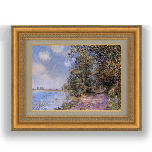 額縁外寸サイズ ---------------------------------------------- ゴールドC/シルバー 481×391mm ブラウンB 461×370mm ベーシック 479×389mm クラシックゴールド/クラシックシルバー 475×385mm ---------------------------------------------- 付属品：吊り紐、吊り金具（額側）、表面ガラス/アクリル板 ※一部在庫商品は早期出荷可能の場合がございます。 お急ぎに際は別途Eメールにてお問い合わせください。 お問い合わせメールアドレス 　shopmaster@artrest.jp 留意事項 ・ラッピング包装希望の場合は次々画面注文備考欄に記載ください。 ・直筆仕上げ商品のため色彩が若干異なる場合がございますので 予めご了承くださいませ。 絵画 販売 インテリア 油絵 油彩 壁掛け 複製画 風景画 ゴッホ モネ ルノワール その他 静物画 肖像画 アート プレゼント 開業祝い 退職祝い 新築祝い 玄関 リビングアート 風水 縁起 フレーム 贈り物シスレー ヴニュ郊外、8月の午後