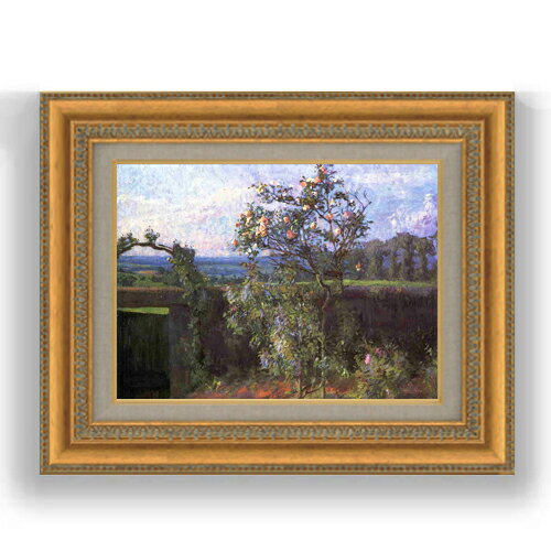 Rakuten - 【油絵 直筆仕上げ】カイユボット イエール近郊の風景 F4 【額入り】 絵画 販売 4号 油彩 風景画 485×395mm 複製画 送料無料 プレゼント ギフト 開店祝い 開業祝い 退職祝い 新築祝い リビング 玄関 モダン 壁掛け