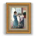 【油絵 直筆仕上げ】ルシニョール The girl with carnation F4 【額入り】 絵画 販売 4号 油彩 人物画 481×391mm 複製画 ...