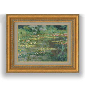 【油絵 直筆仕上げ】モネ 睡蓮 (デンバー美術館所蔵) F4 【額入り】 絵画 販売 4号 油彩 風景画 481×391mm 複製画 送料無料