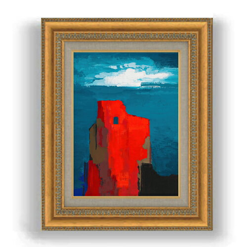 Rakuten - 【油絵 直筆仕上げ】ウィーナー ブルクルイネ F4 【額入り】 絵画 販売 4号 油彩 抽象画 485×395mm 複製画 送料無料
