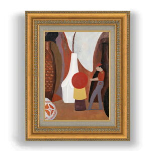 【油絵 直筆仕上げ】トール 機械人間の静物画 F4 【額入り】 絵画 販売 4号 油彩 抽象画 481×391mm 複製画 送料無料