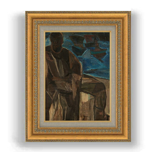 【油絵 直筆仕上げ】ペルメケ オーステンデのフィッサー F4 【額入り】 絵画 販売 4号 油彩 抽象画 481×391mm 複製画 送料無料