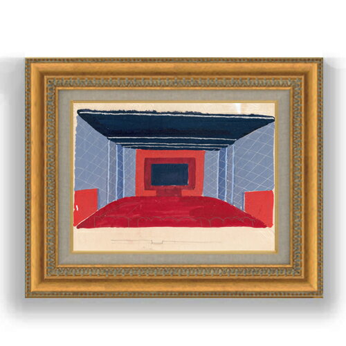 Rakuten - 【油絵 直筆仕上げ】ライス ニューヨーク州ニューヨークのパック劇場 F4 【額入り】 絵画 販売 4号 油彩 抽象画 481×391mm 複製画 送料無料
