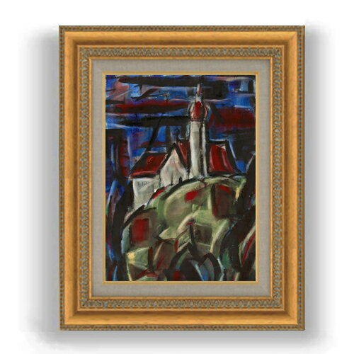 【油絵 直筆仕上げ】ロルフス　アンデックス修道院 F4 【額入り】 絵画 販売 4号 油彩 抽象画 481×391mm 複製画 送料無料