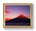 【油絵 直筆仕上げ】赤富士(1) F50サイズ 額入り 【額入り】 油彩 風景画 オリジナルインテリア絵画 風水画 アート絵画 50号 大きな絵画サイズ 額入り...