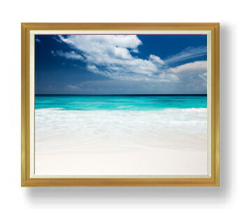 【油絵 直筆仕上げ】セイシェルビーチ F50サイズ 額入り 【額入り】 油彩 風景画 オリジナルインテリア絵画 風水画 アート絵画 50号 大きな絵画サイズ 額入り 複製画 送料無料 1323×1066mm