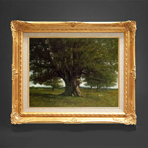 絵自体（キャンバス）の大きさ　410×318mm 【お届け日数】 ご注文日から　8-12日以内　に到着いたします。 ※一部在庫商品は早期出荷可能の場合がございます。 お急ぎに際は別途Eメールにてお問い合わせください。 お問い合わせメールアドレス 　shopmaster@artrest.jp 【留意事項】 ※注文個数によりお届け日が変わることがあります。 ※直筆仕上げ商品のため色彩が若干異なる場合がございますので 予めご了承くださいませ。 絵画 販売 インテリア 油絵 油彩 壁掛け 複製画 風景画 ゴッホ モネ ルノワール その他 静物画 肖像画 アート プレゼント 開業祝い 退職祝い 新築祝い 玄関 リビングアート 風水 縁起 フレーム 贈り物クールベ The Oak