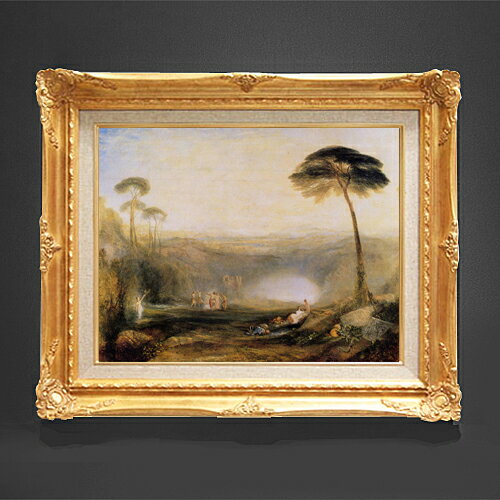 【油絵 直筆仕上げ】タ−ナー 金枝 F6 【額入り】 絵画 販売 6号 油彩 風景画 552×461mm 複製画 送料無料 プレゼント ギフト 開店祝い 開業祝い 退職祝い 新築祝い リビング 玄関 モダン アートフレーム 壁掛け