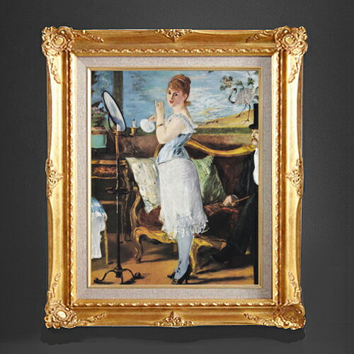 【油絵 直筆仕上げ】マネ ナナ F6 【額入り】 絵画 販売 6号 油彩 人物画 552×461mm 複製画 送料無料 ..