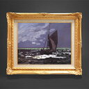 【油絵 直筆仕上げ】クロード・モネ 嵐の海 F6 【額入り】 絵画 販売 6号 油彩 風景画 552×461mm 複製画 送料無料 プレゼント ギフト 開店祝い...