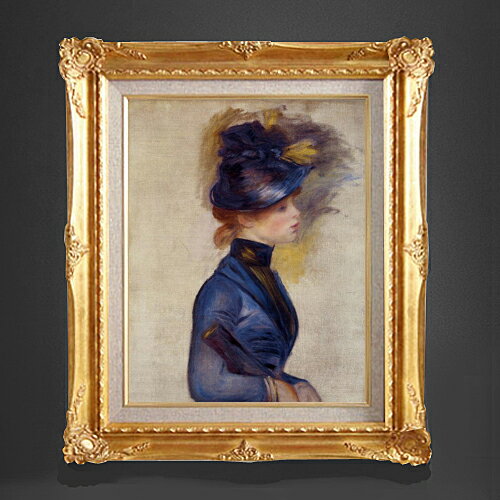 絵自体（キャンバス）の大きさ　410×318mm 【お届け日数】 ご注文日から　8-12日以内　に到着いたします。 ※一部在庫商品は早期出荷可能の場合がございます。 お急ぎに際は別途Eメールにてお問い合わせください。 お問い合わせメールアドレス 　shopmaster@artrest.jp 【留意事項】 ※注文個数によりお届け日が変わることがあります。 ※直筆仕上げ商品のため色彩が若干異なる場合がございますので 予めご了承くださいませ。 絵画 販売 インテリア 油絵 油彩 壁掛け 複製画 風景画 ゴッホ モネ ルノワール その他 静物画 肖像画 アート プレゼント 開業祝い 退職祝い 新築祝い 玄関 リビングアート 風水 縁起 フレーム 贈り物ルノワール ブライトブルーの女