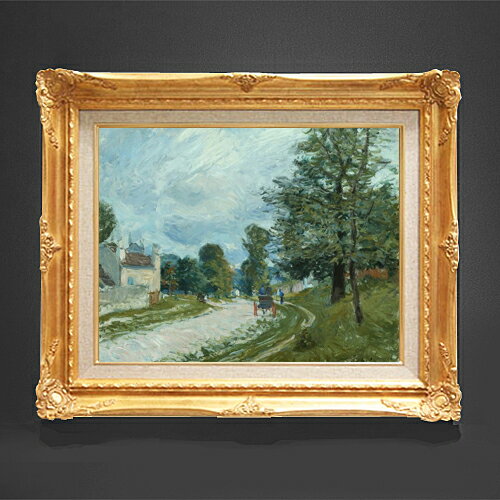 【油絵 直筆仕上げ】シスレー ターンロード F6 【額入り】 絵画 販売 6号 油彩 風景画 552×461mm 複製..