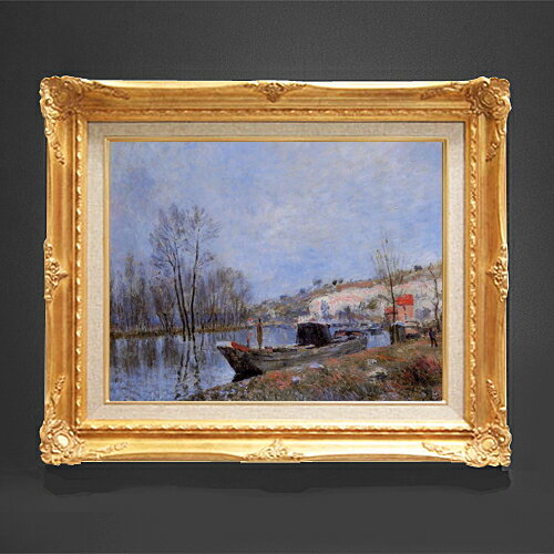 絵自体（キャンバス）の大きさ　410×318mm 【お届け日数】 ご注文日から　8-12日以内　に到着いたします。 ※一部在庫商品は早期出荷可能の場合がございます。 お急ぎに際は別途Eメールにてお問い合わせください。 お問い合わせメールアドレス 　shopmaster@artrest.jp 【留意事項】 ※注文個数によりお届け日が変わることがあります。 ※直筆仕上げ商品のため色彩が若干異なる場合がございますので 予めご了承くださいませ。 絵画 販売 インテリア 油絵 油彩 壁掛け 複製画 風景画 ゴッホ モネ ルノワール その他 静物画 肖像画 アート プレゼント 開業祝い 退職祝い 新築祝い 玄関 リビングアート 風水 縁起 フレーム 贈り物シスレー モレへ向かう川辺の道