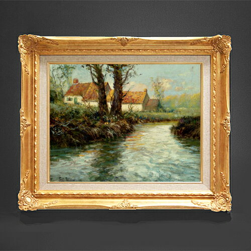 絵自体（キャンバス）の大きさ　410×318mm 【お届け日数】 ご注文日から　8-12日以内　に到着いたします。 ※一部在庫商品は早期出荷可能の場合がございます。 お急ぎに際は別途Eメールにてお問い合わせください。 お問い合わせメールアドレス 　shopmaster@artrest.jp 【留意事項】 ※注文個数によりお届け日が変わることがあります。 ※直筆仕上げ商品のため色彩が若干異なる場合がございますので 予めご了承くださいませ。 絵画 販売 インテリア 油絵 油彩 壁掛け 複製画 風景画 ゴッホ モネ ルノワール その他 静物画 肖像画 アート プレゼント 開業祝い 退職祝い 新築祝い 玄関 リビングアート 風水 縁起 フレーム 贈り物フリット・タヴロー 水際のハウス