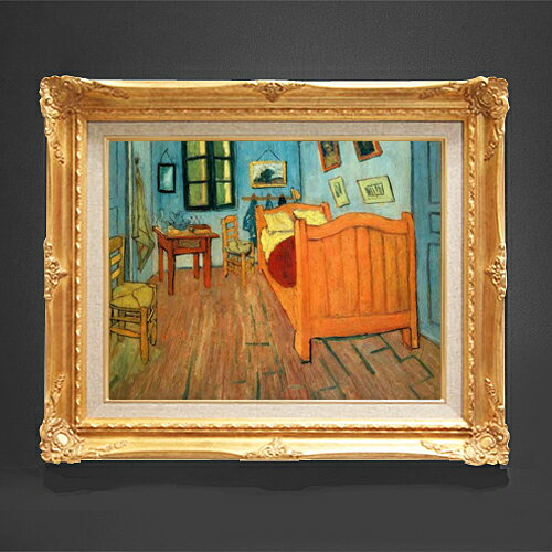 Rakuten - 【油絵 直筆仕上げ】ゴッホ ファン・ゴッホの寝室 F6 【アップグレード額縁】 絵画 販売 6号 油彩 風景画 552×461mm 複製画 送料無料 プレゼント ギフト 開店祝い 開業祝い 退職祝い 新築祝い リビング 玄関 アートフレーム 壁掛け
