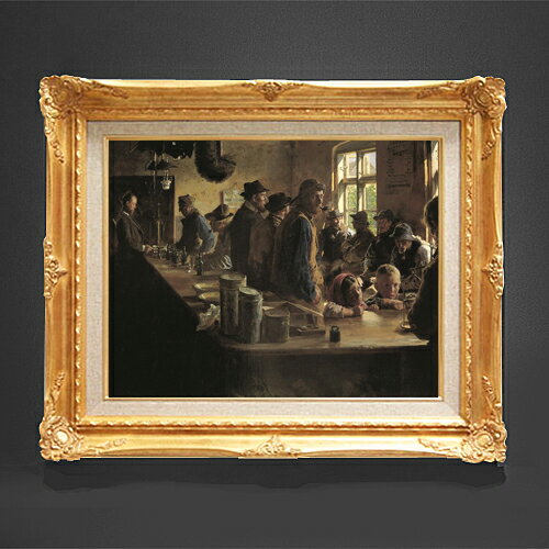 Rakuten - 【油絵 直筆仕上げ】クロイヤー A the victualler's when there is no fishing F6 【アップグレード額縁】 絵画 販売 6号 油彩 風景画 552×461mm 複製画 送料無料 プレゼント ギフト 開店祝い 開業祝い 退職祝い 新築祝い リビング 玄関 アートフレーム 壁掛け