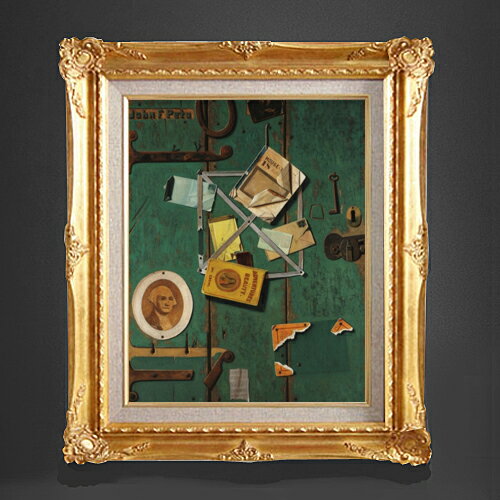 【油絵 直筆仕上げ】ジョン・F・ペト A Closet Door F6 【額入り】 絵画 販売 6号 油彩 風景画 552×461mm 複製画 送料無料 プレゼント ..