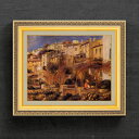 【油絵 直筆仕上げ】ルノワール カーニュ テラス F6 【額入り】 絵画 販売 6号 油彩 風景画 554×463mm 複製画 送料無料 プレゼント ギフト 開...