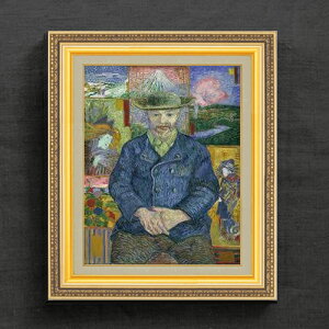 【油絵 直筆仕上げ】ゴッホ タンギー爺さん F6 【額入り】 絵画 販売 6号 油彩 人物画 554×463mm 複製画 送料無料 プレゼント ギフト 開店祝い 開業祝い 退職祝い 新築祝い リビング 玄関 モダン アートフレーム 壁掛け