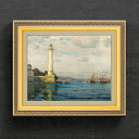 【油絵 直筆仕上げ】ディーマー The Ahrkap Lighthouse F6 【額入り】 絵画 販売 6号 油彩 抽象画 556×465mm 複製画 送料無...
