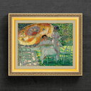 【油絵 直筆仕上げ】フリージキー The Garden Parasol F6 【額入り】 絵画 販売 6号 油彩 抽象画 554×463mm 複製画 送料無料 ...