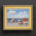 【油絵 直筆仕上げ】チェイス At the Seaside F6 【額入り】 絵画 販売 6号 油彩 風景画 554×463mm 複製画 送料無料 プレゼント ギフト 開店祝い 開業祝い 退職祝い 新築祝い リビング 玄関 モダン アートフレーム 壁掛け